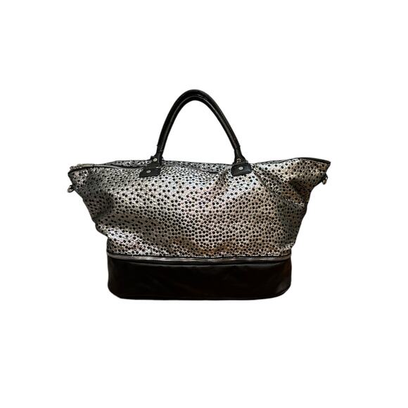 Deux lux large tote handbag black and silver - Picture 1 of 13